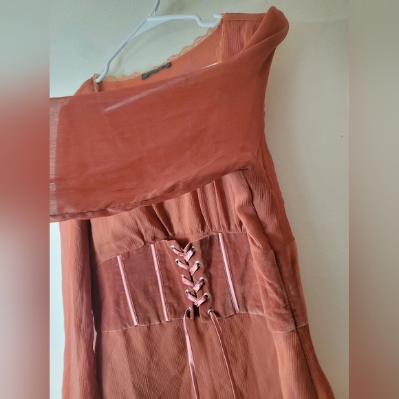 Womens Sheer Renaissance bustier Blouse Size M-L - Picture 7 of 11